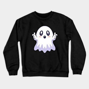 Cute Ghost with thumbs up Crewneck Sweatshirt